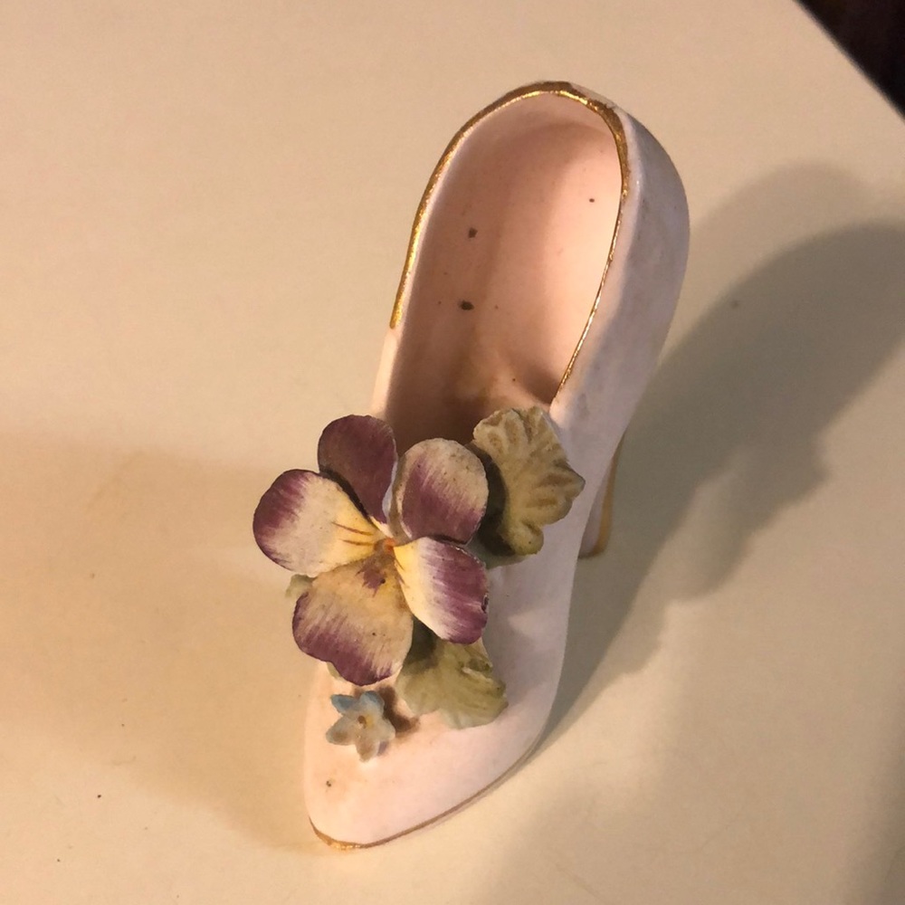 3/$25 Bone China Mini Shoe